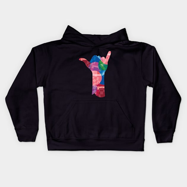 Hang loose (shaka sign) Kids Hoodie by ICONZ80